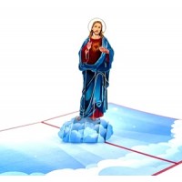 Handmade 3D Pop Up Card Jesus Birthday Easter baptism christening Christmas Blank Card